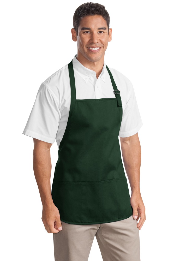 port authority a510 medium-length apron with pouch pockets Front Fullsize