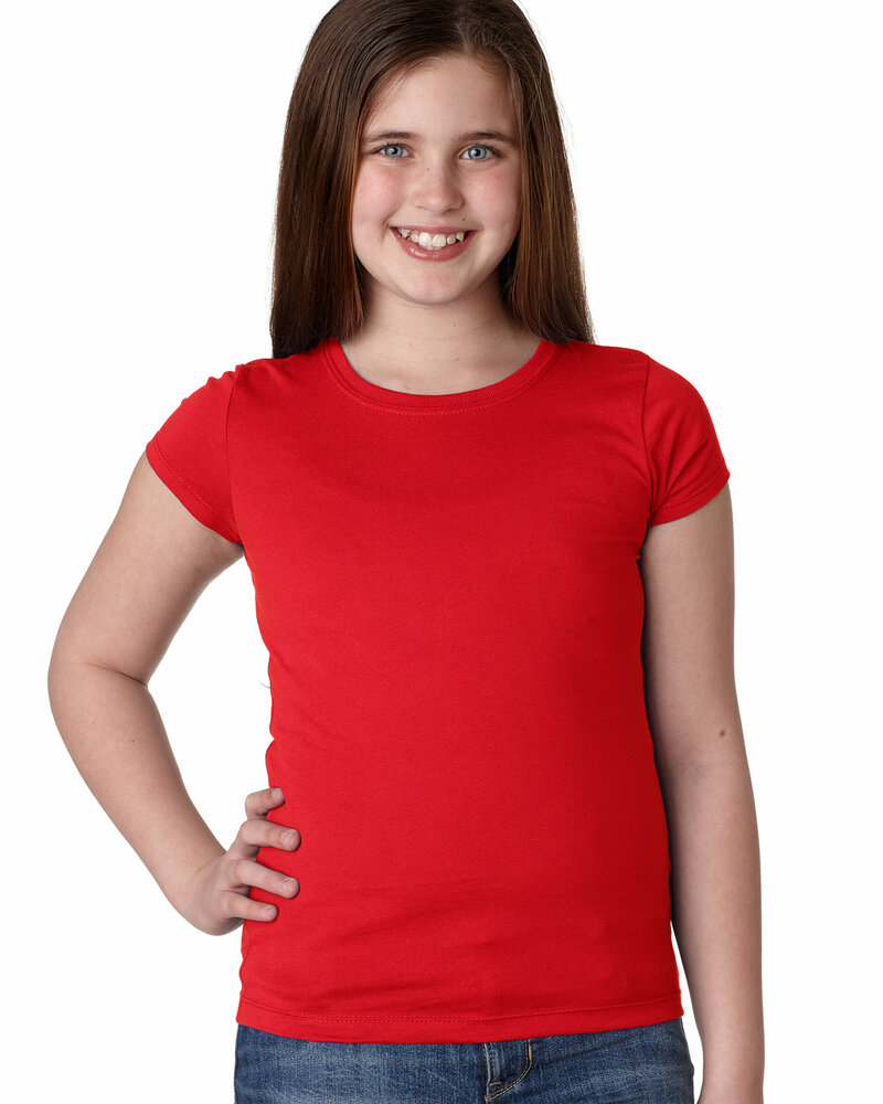 Next Level N3710 Youth Girls’ Princess T-Shirt Front Fullsize"