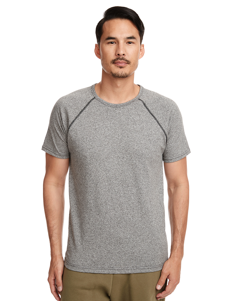 next level 2050 men's mock twist raglan t-shirt Front Fullsize