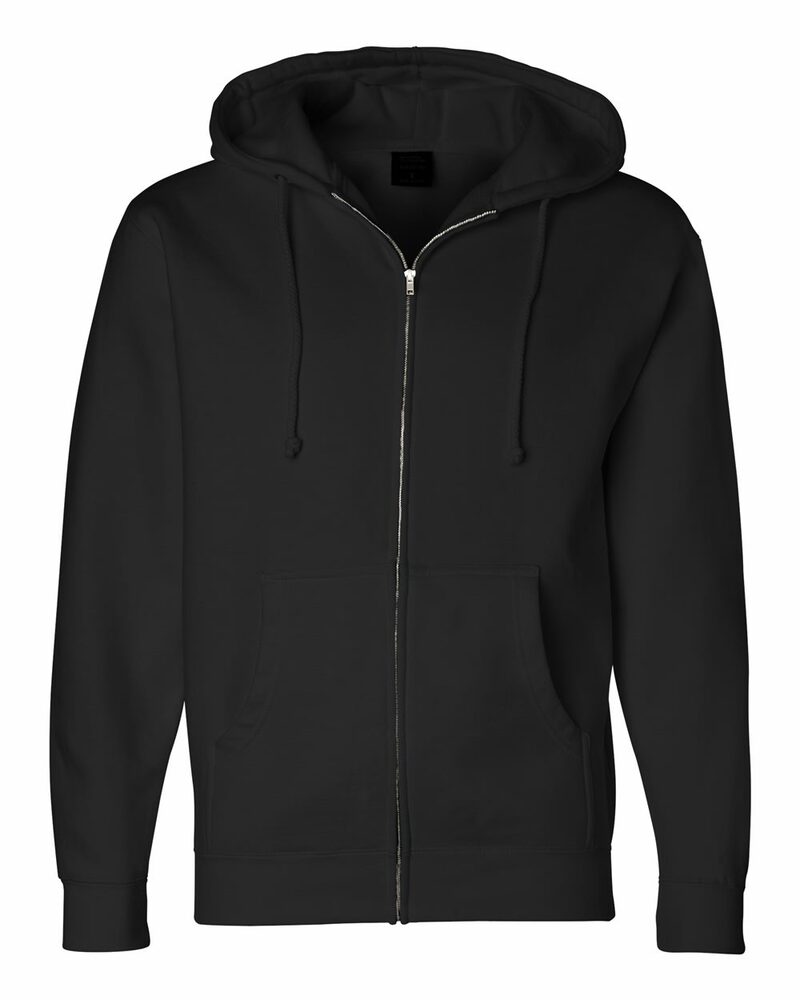 independent trading co. ind4000z heavyweight full-zip hooded sweatshirt Front Fullsize