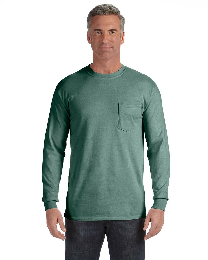 Comfort Colors C4410 Adult Heavyweight RS Long-Sleeve Pocket T-Shirt Front Fullsize"