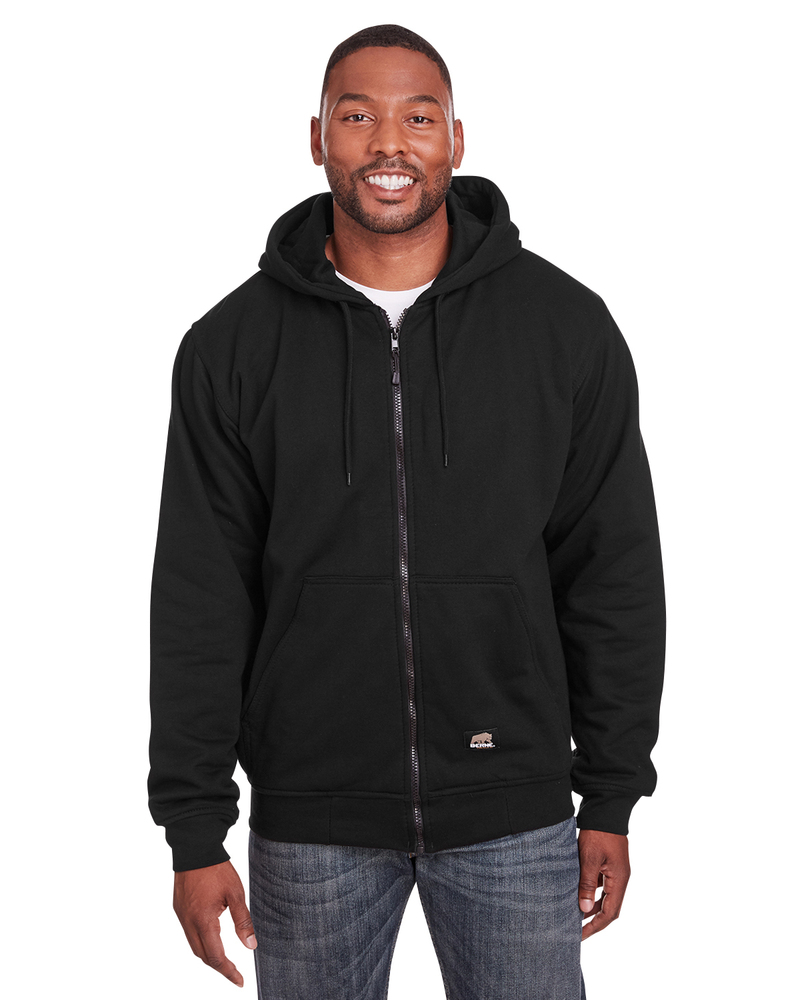 berne sz101 men's heritage thermal-lined full-zip hooded sweatshirt Front Fullsize