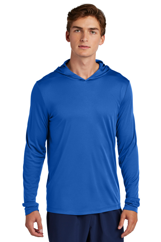 sport-tek st420lsh posi-uv ® pro long sleeve hoodie Front Fullsize