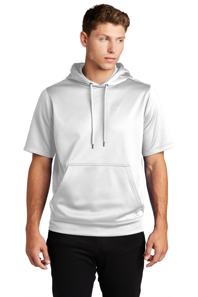 Sport-Tek ST251 Sport-Wick ® Fleece Short Sleeve Hooded Pullover Front Fullsize"