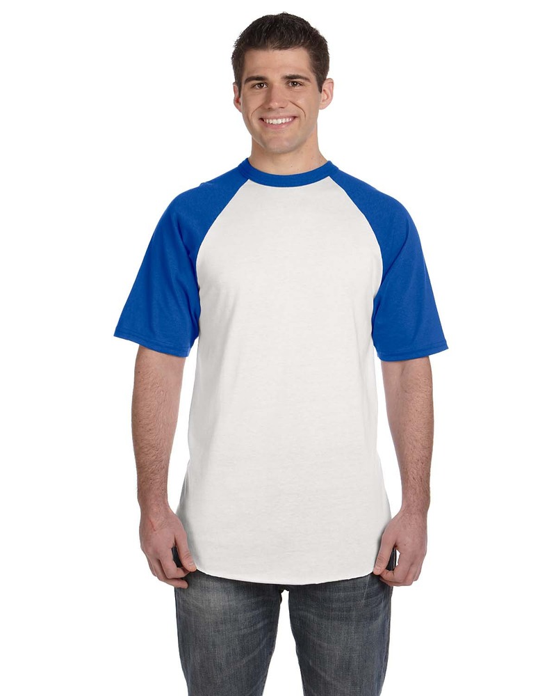 augusta sportswear 423 adult short-sleeve baseball jersey Front Fullsize