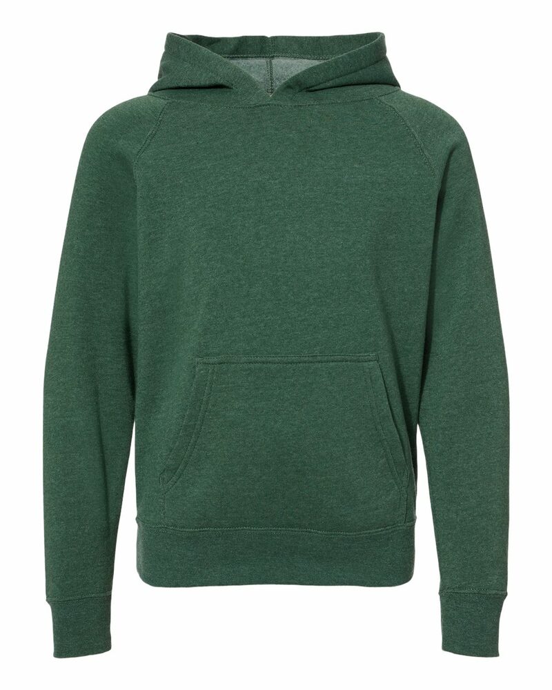 Independent Trading Co. PRM15YSB Youth Special Blend Raglan Hooded Sweatshirt Front Fullsize"