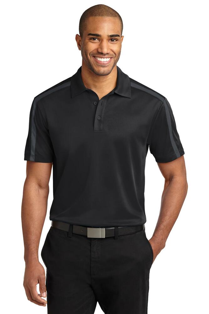 Port Authority K547 Silk Touch™ Performance Colorblock Stripe Polo Front Fullsize"