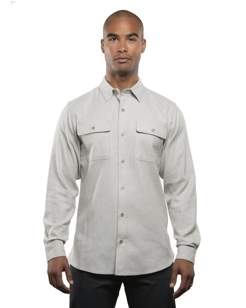 Burnside BU8200 Men's Solid Flannel Shirt Front Fullsize"