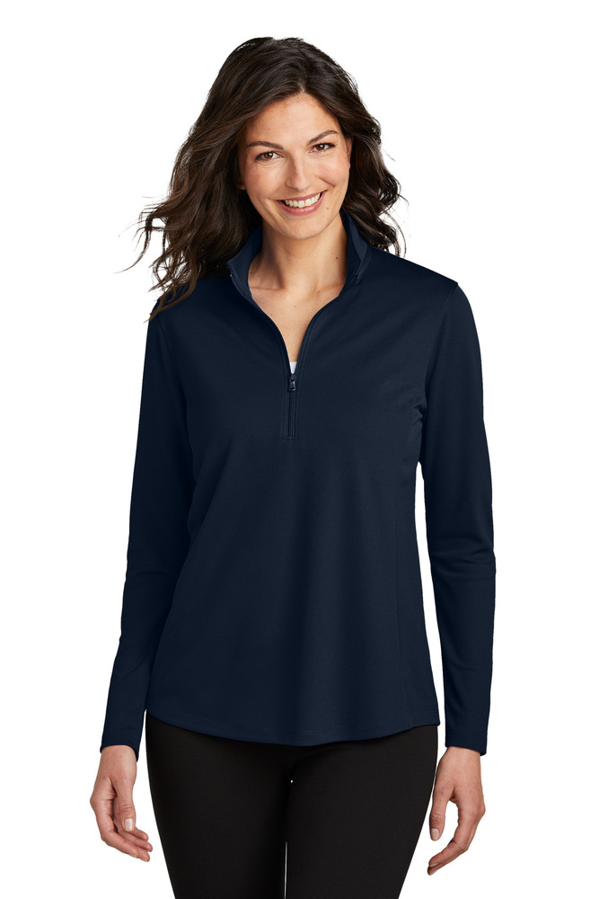 Port Authority LK112 Ladies Dry Zone ® UV Micro-Mesh 1/4-Zip Front Fullsize"