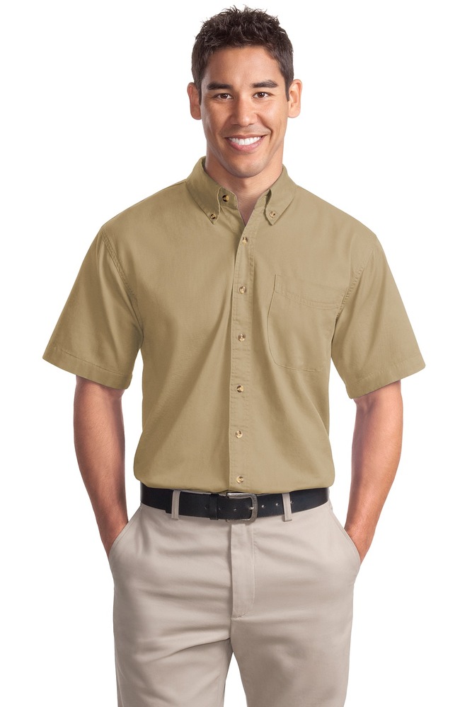 Port Authority S500T Short Sleeve Twill Shirt Front Fullsize"