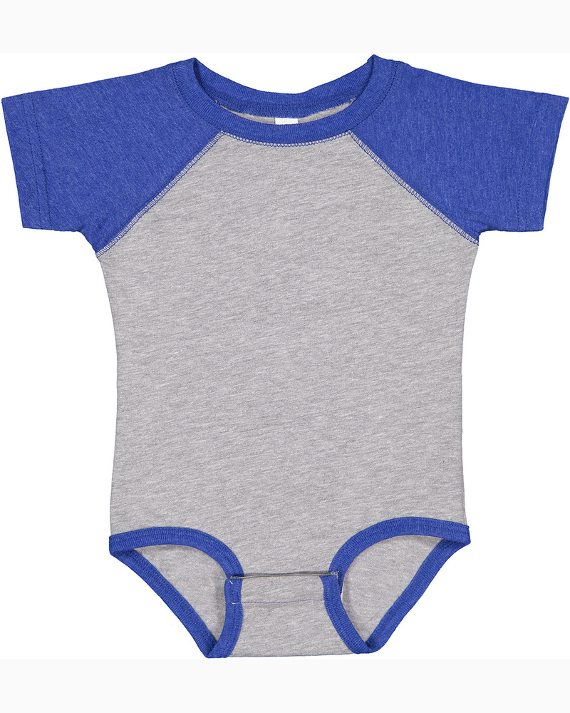 Rabbit Skins RS4430 Infant Baseball Bodysuit Front Fullsize"