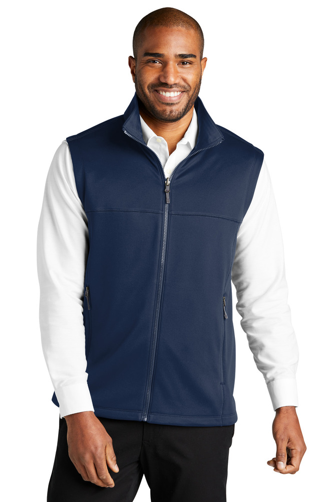 port authority f906 collective smooth fleece vest Front Fullsize