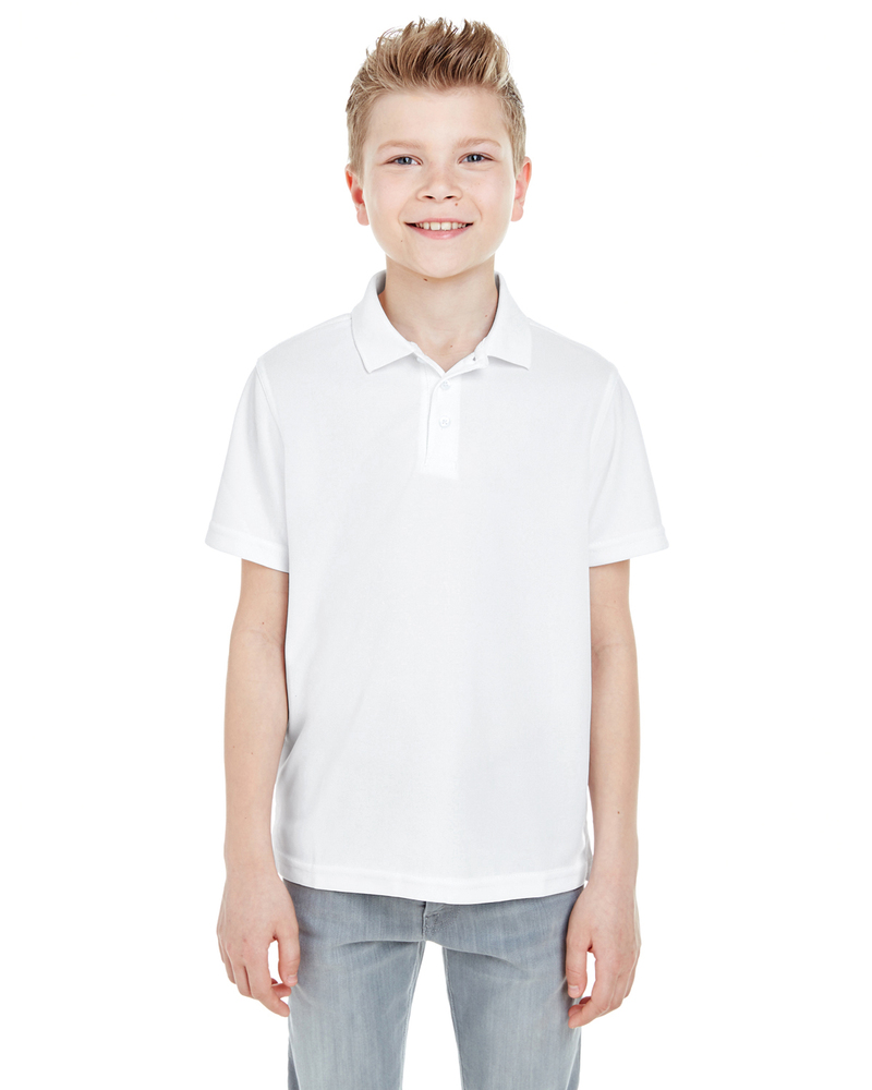 UltraClub 8210Y Youth Cool & Dry Mesh Piqué Polo Front Fullsize"