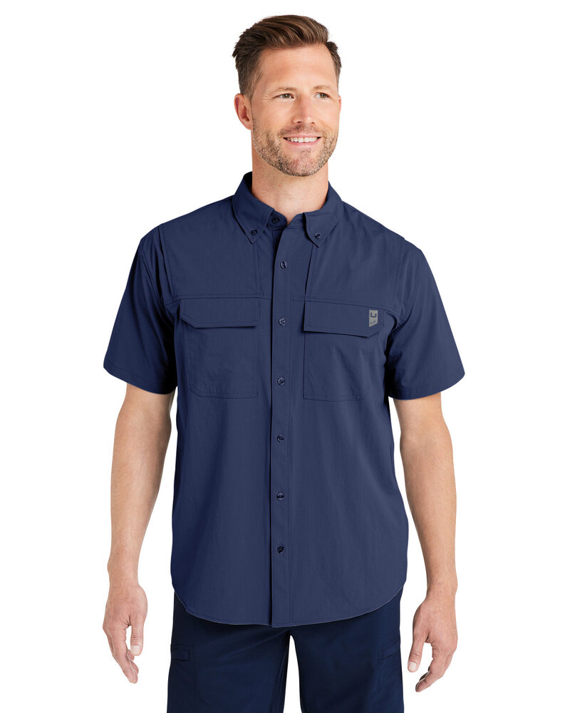 HUK H150183 Men's Creekbed Short Sleeve Shirt Front Fullsize"