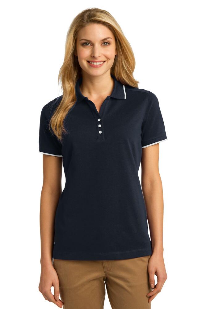 Port Authority L454 Ladies Rapid Dry™ Tipped Polo Front Fullsize"