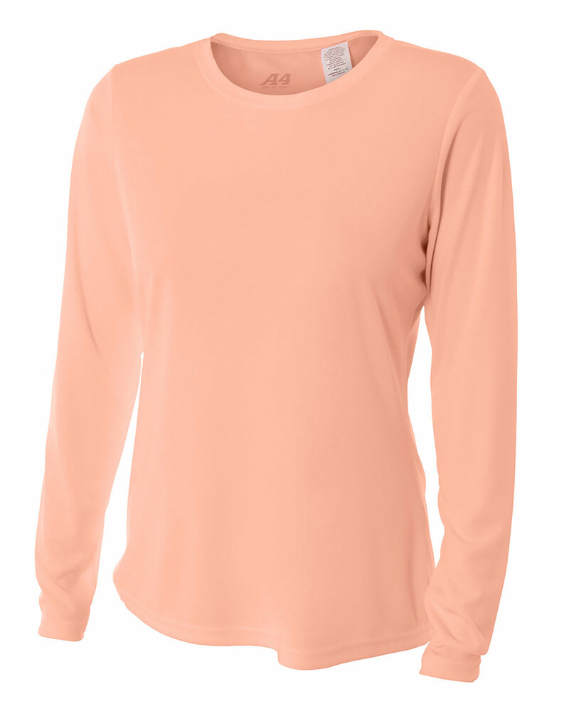A4 NW3002 Ladies' Long Sleeve Cooling Performance Crew Shirt Front Fullsize"