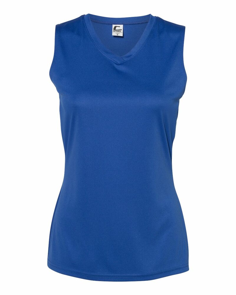 c2 sport 5663 c2 sleeveless women's tee Front Fullsize
