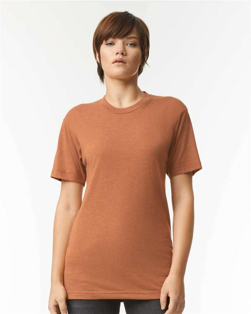 American Apparel TR401 Unisex Triblend Short-Sleeve Track T-Shirt Front Fullsize"