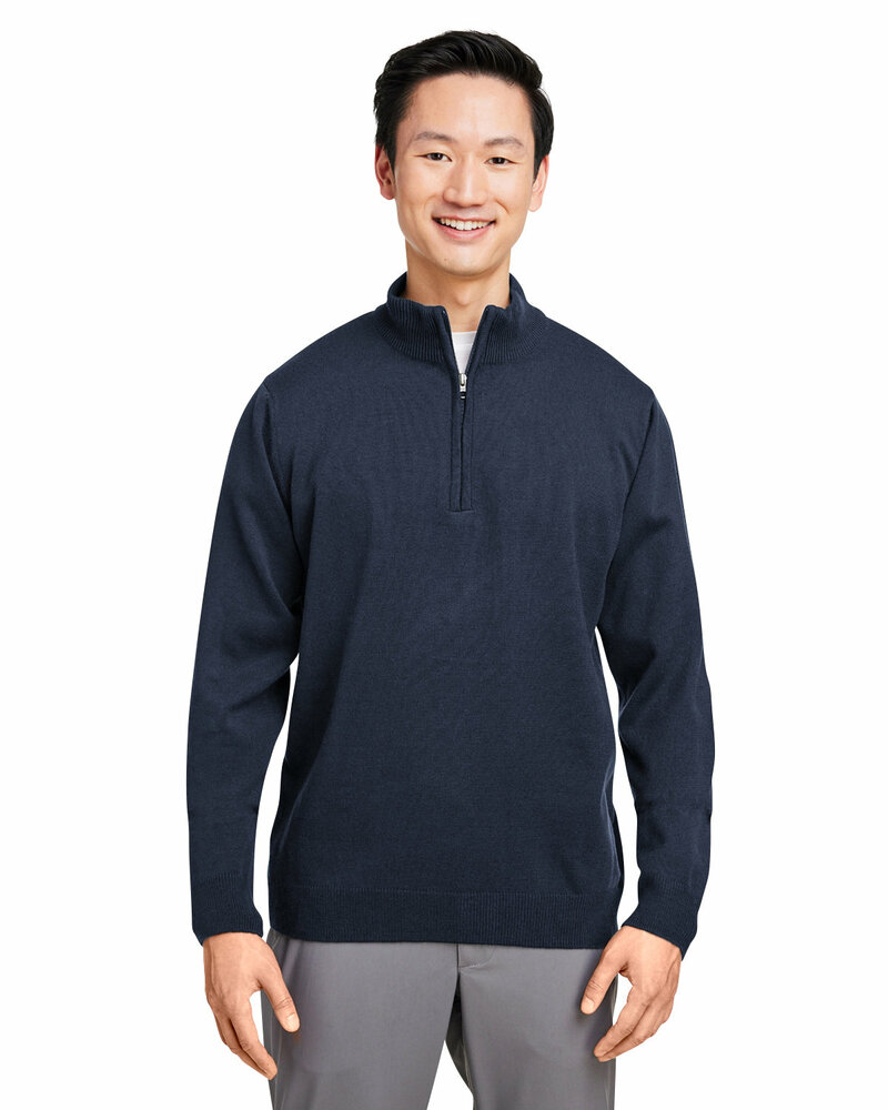 harriton m421 unisex pilbloc™ quarter-zip sweater Front Fullsize