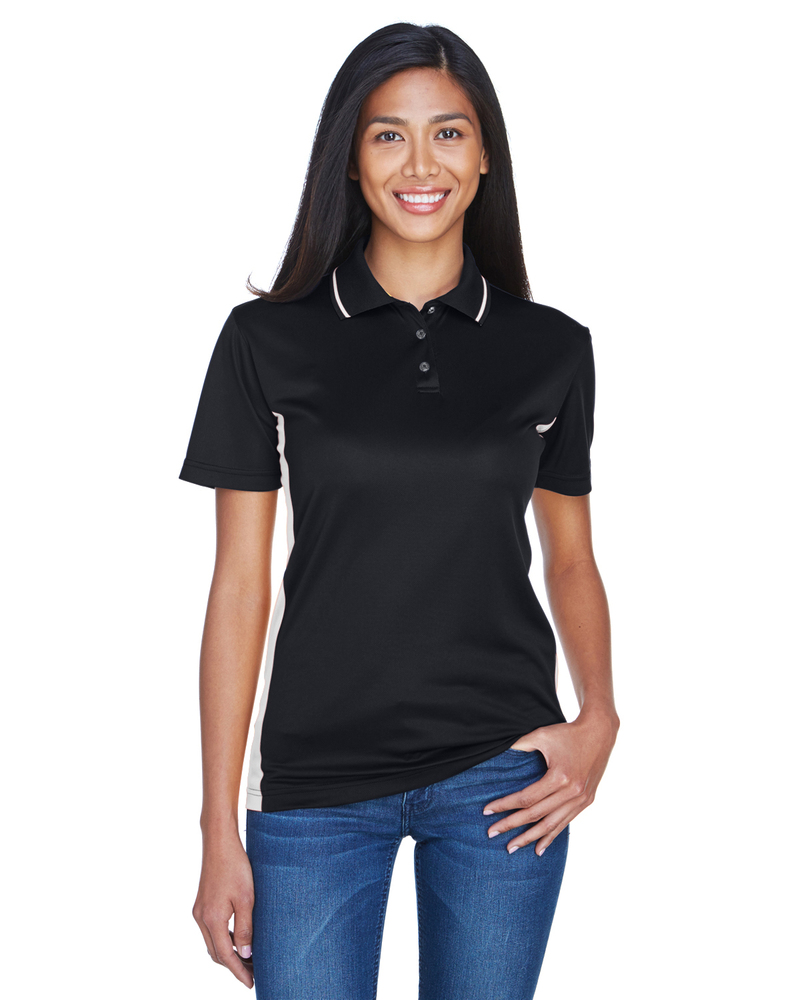 UltraClub 8406L Ladies' Cool & Dry Sport Two-Tone Polo Front Fullsize"