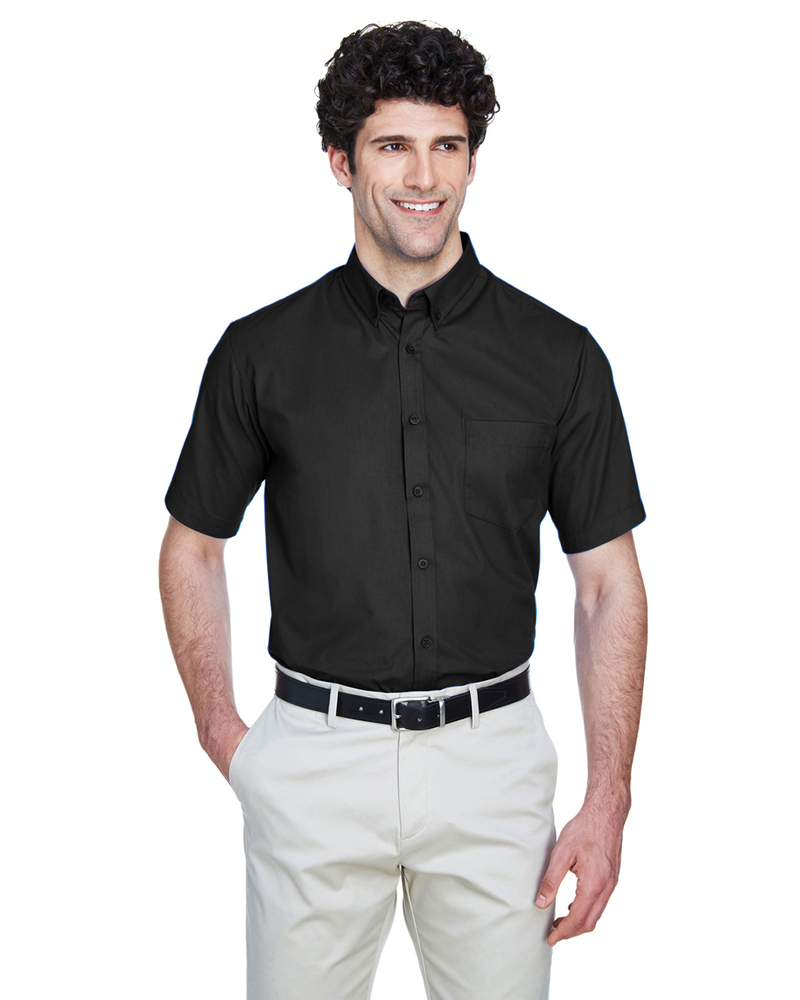 core365 88194t men's tall optimum short-sleeve twill shirt Front Fullsize