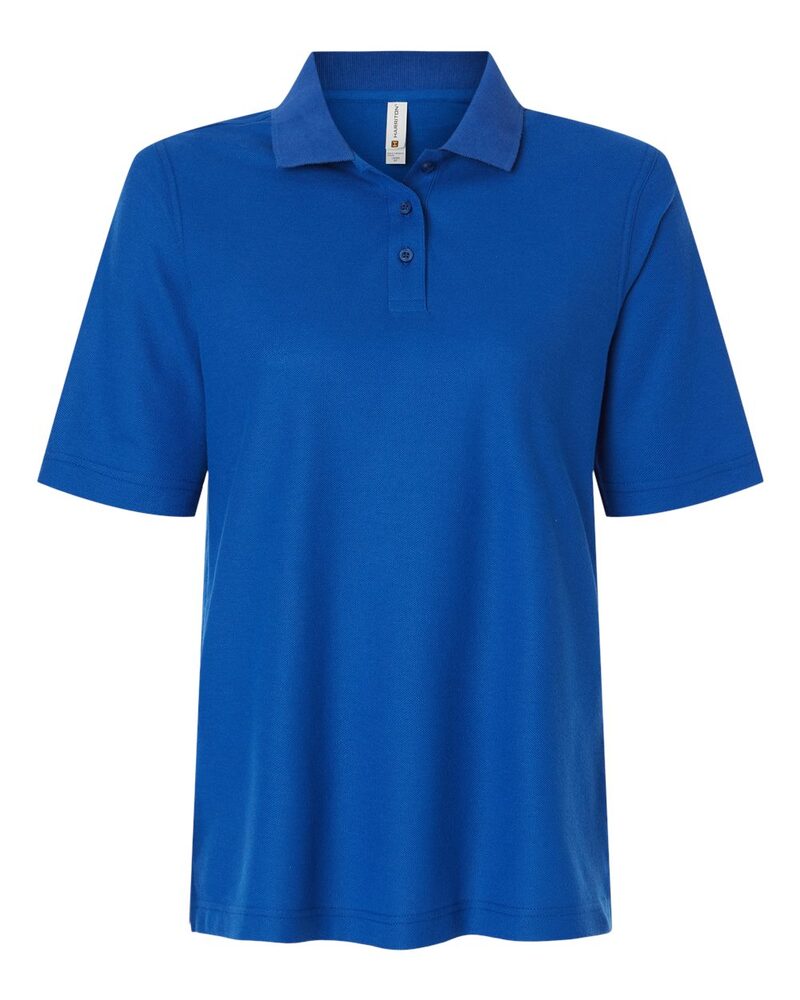 Harriton M105W Women's Maverick CVC Pique Polo Front Fullsize"