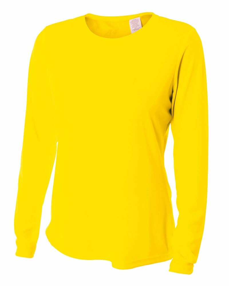 A4 NW3002 Ladies' Long Sleeve Cooling Performance Crew Shirt Front Fullsize"