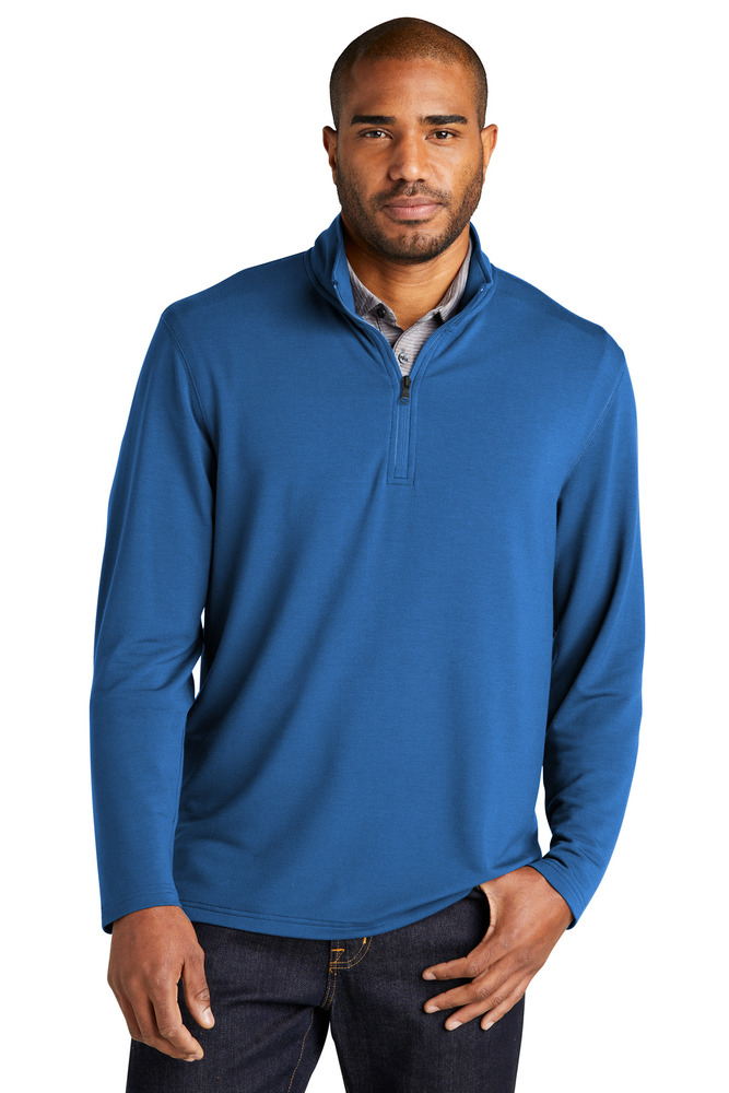 Port Authority K825 Microterry 1/4-Zip Pullover Front Fullsize"