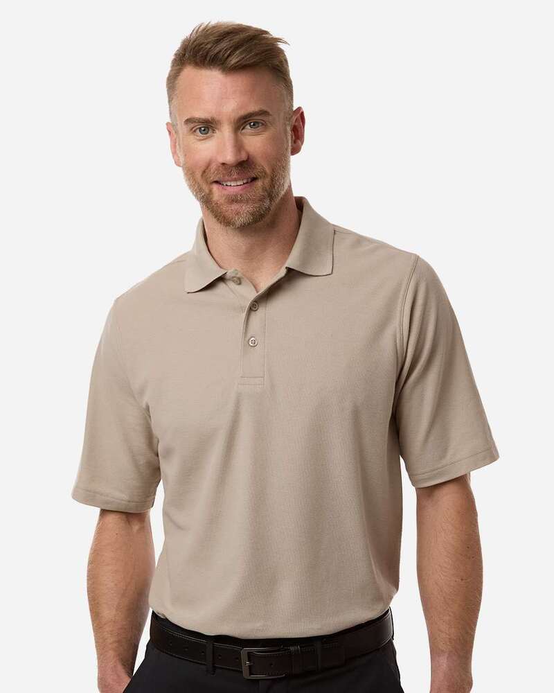 Harriton HM105 Men's Maverick CVC Pique Polo Front Fullsize"