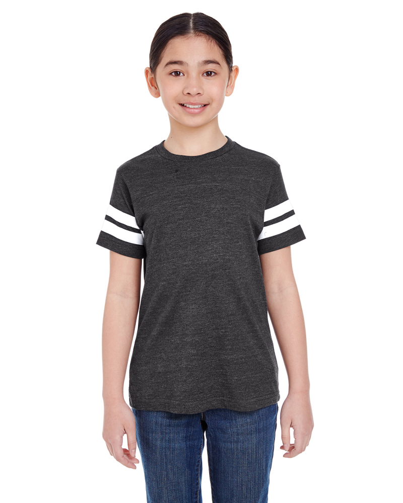 LAT 6137 Youth Football Fine Jersey T-Shirt Front Fullsize"