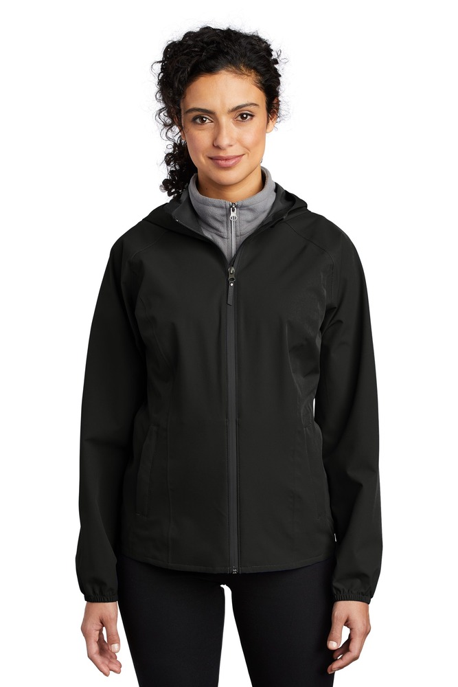 port authority l407 ladies essential rain jacket Front Fullsize