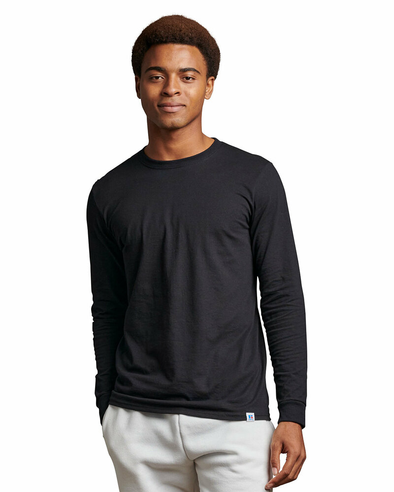 russell athletic 64lttm essential long sleeve tee Front Fullsize