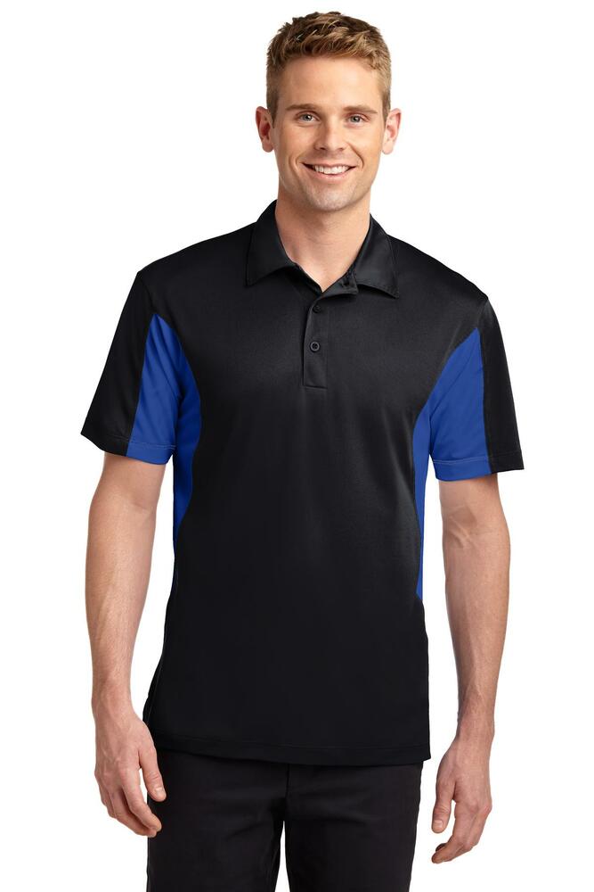 Sport-Tek TST655 Tall Side Blocked Micropique Sport-Wick ® Polo Front Fullsize"