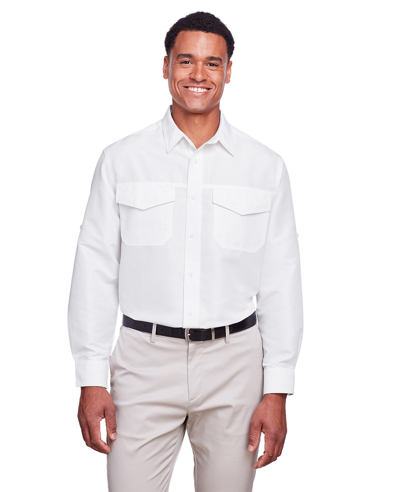 Harriton M580L Men's Key West Long-Sleeve Performance Staff Shirt Front Fullsize"