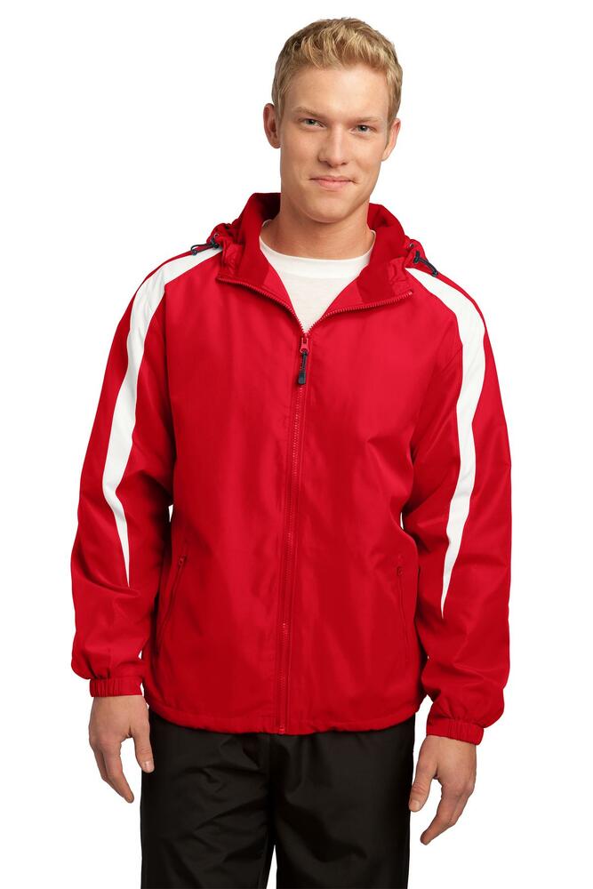 Sport-Tek JST81 Fleece-Lined Colorblock Jacket Front Fullsize"