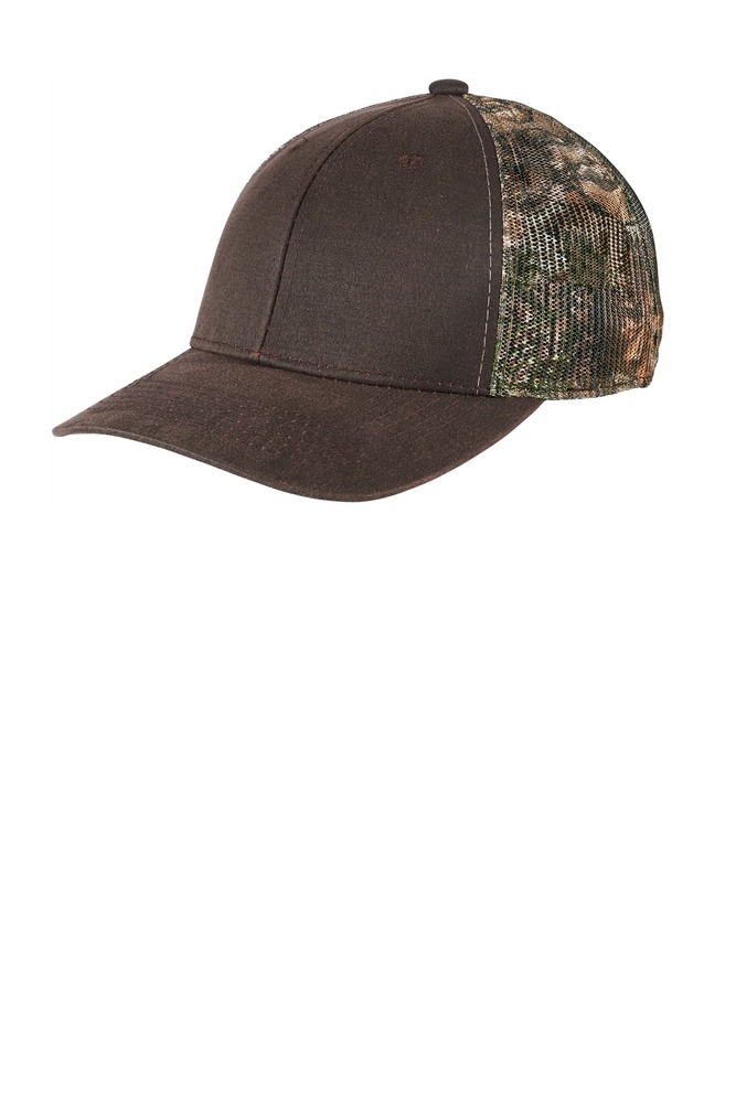 port authority c891 pigment print camouflage mesh back cap Front Fullsize