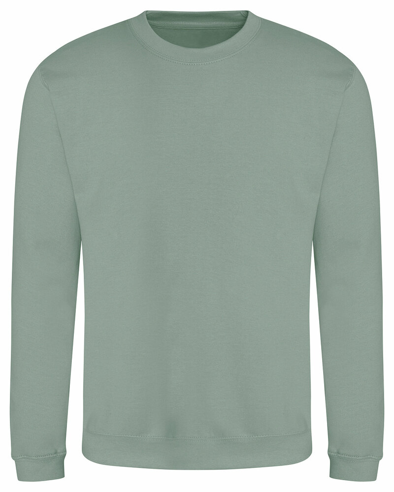 Just Hoods By AWDis JHA030 Adult Midweight College Crewneck Sweatshirt Front Fullsize"