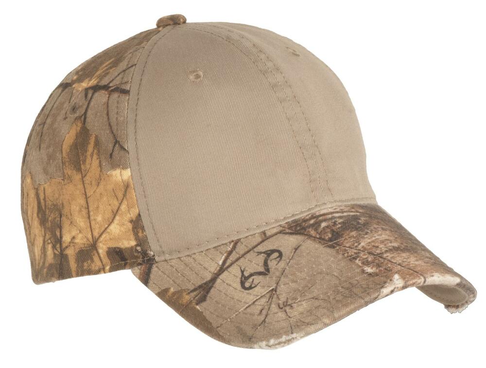 Port Authority Camo Cap – Contrast Front Panel, Hook & Loop Closure, Unstructured Low Profile - View #2