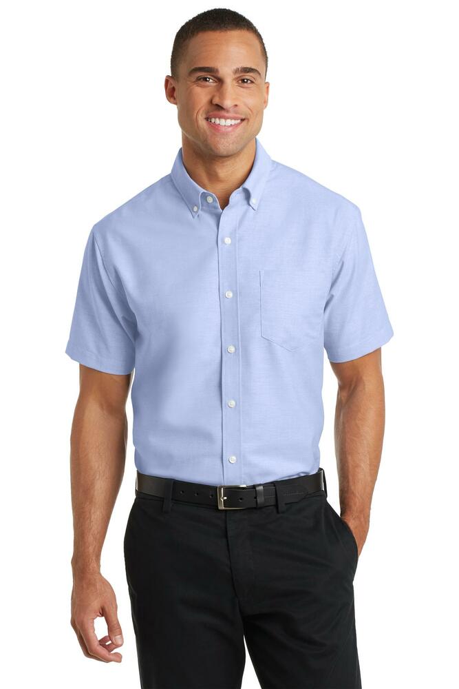 port authority s659 short sleeve superpro ™ oxford shirt Front Fullsize