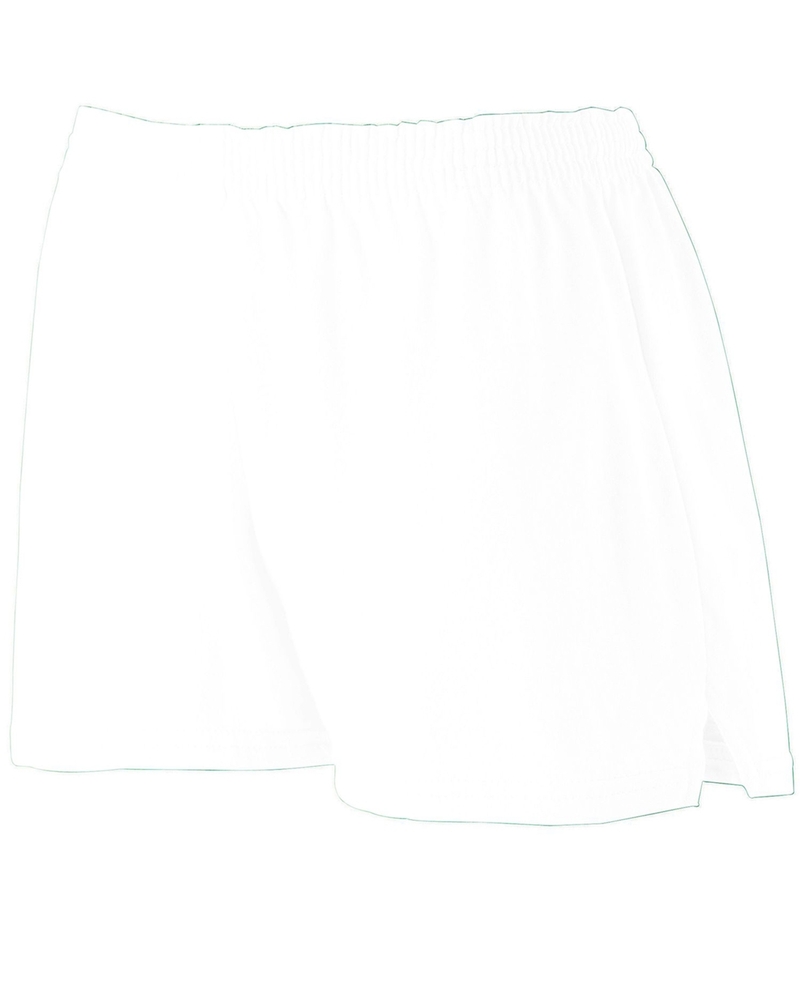 augusta sportswear 988 girls' trim fit jersey short Front Fullsize