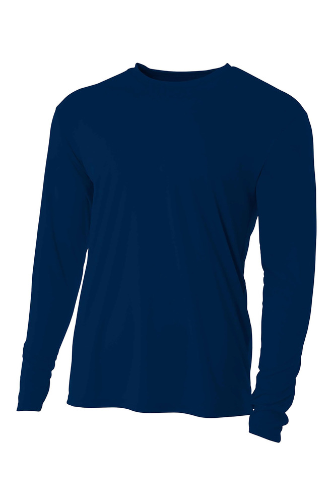 A4 NB3165 Youth Long Sleeve Cooling Performance Crew Shirt Front Fullsize"