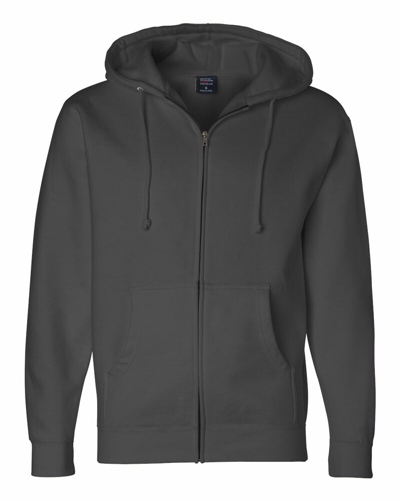 independent trading co. ind4000z heavyweight full-zip hooded sweatshirt Front Fullsize