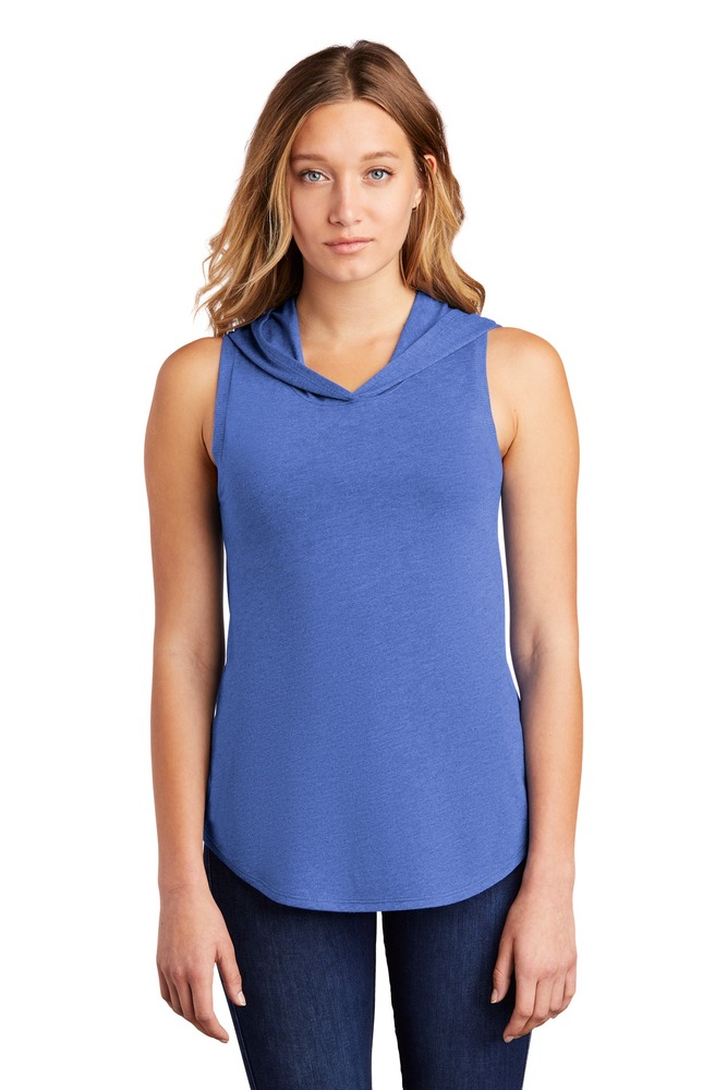 district dt1375 women's perfect tri ® sleeveless hoodie Front Fullsize