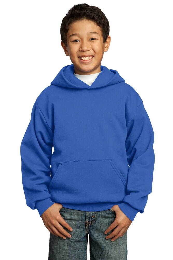 Port & Company PC90YH Youth Core Fleece Pullover Hooded Sweatshirt Front Fullsize"