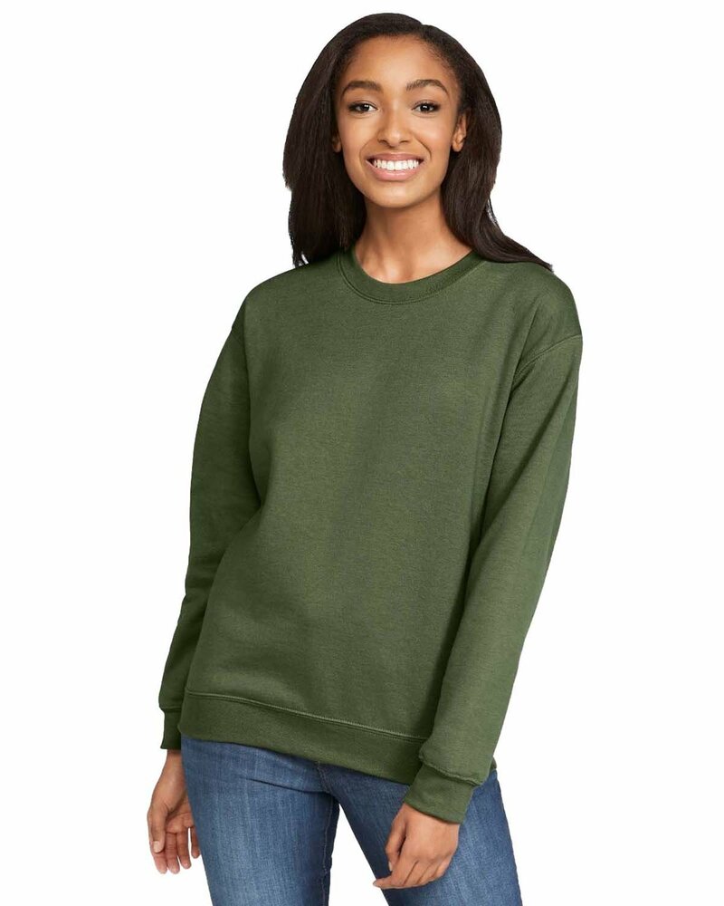 Gildan SF000 Adult Softstyle® Fleece Crew Sweatshirt Front Fullsize"