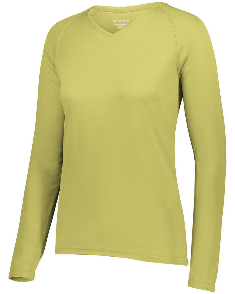 augusta sportswear 2797 ladies' attain wicking long-sleeve t-shirt Front Fullsize