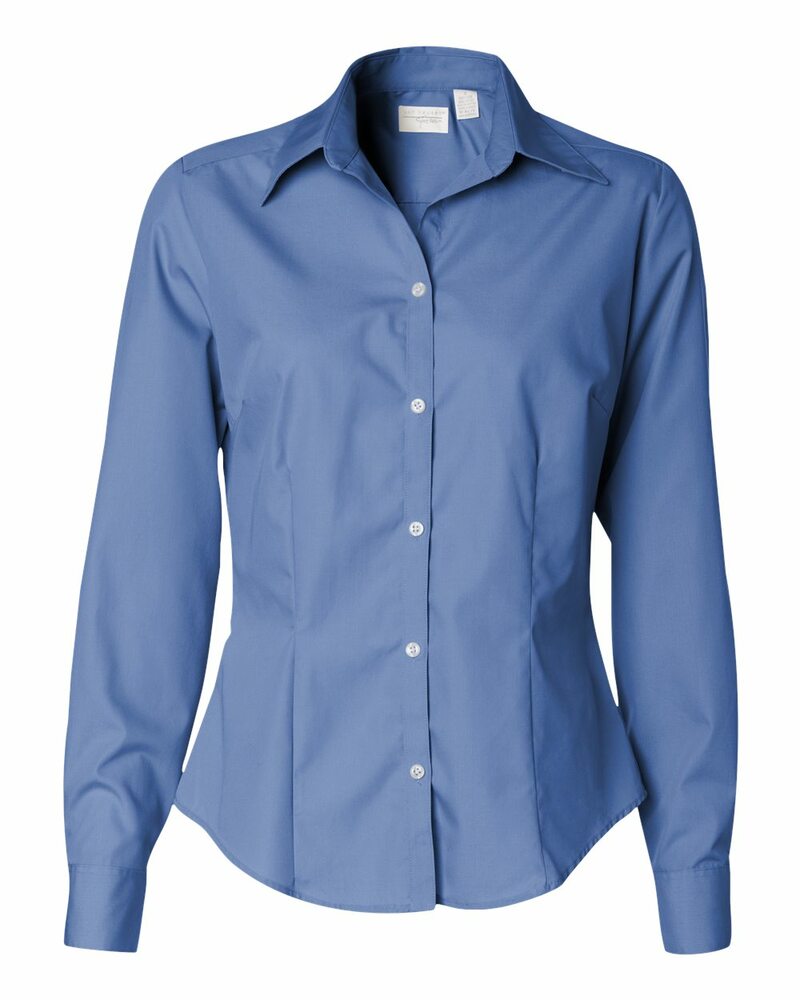 van heusen 13v114 women's silky poplin shirt Front Fullsize