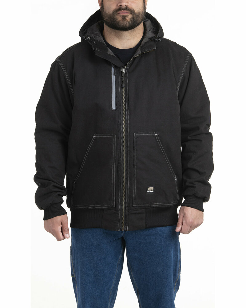 berne hj61 men's modern hooded jacket Front Fullsize