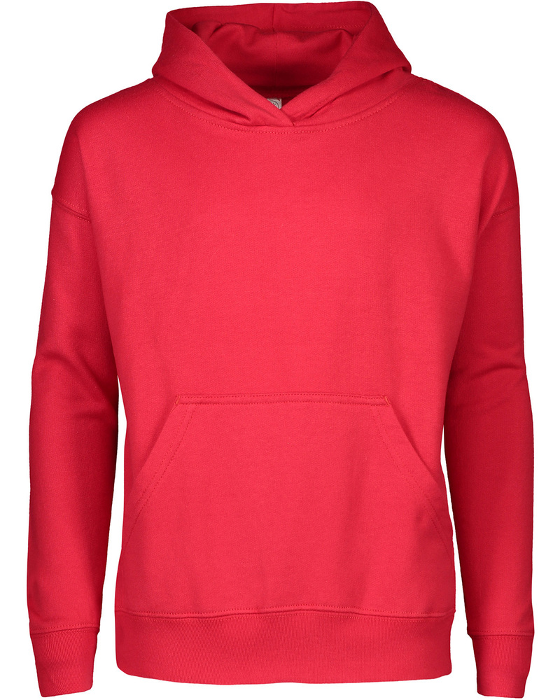 LAT 2296 Youth Fleece Hoodie Sweatshirt Front Fullsize"