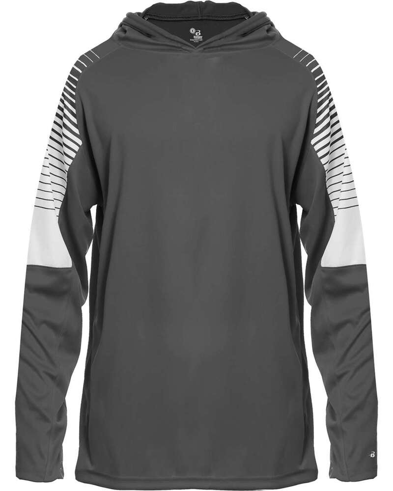Badger Sport 2211 Lineup Youth Hood Tee Front Fullsize"